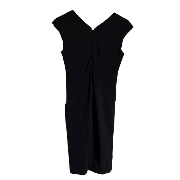 Armani Collezioni Italian Midnight Blue White Colorblock Sheath Dress Size 4 - Picture 7 of 8